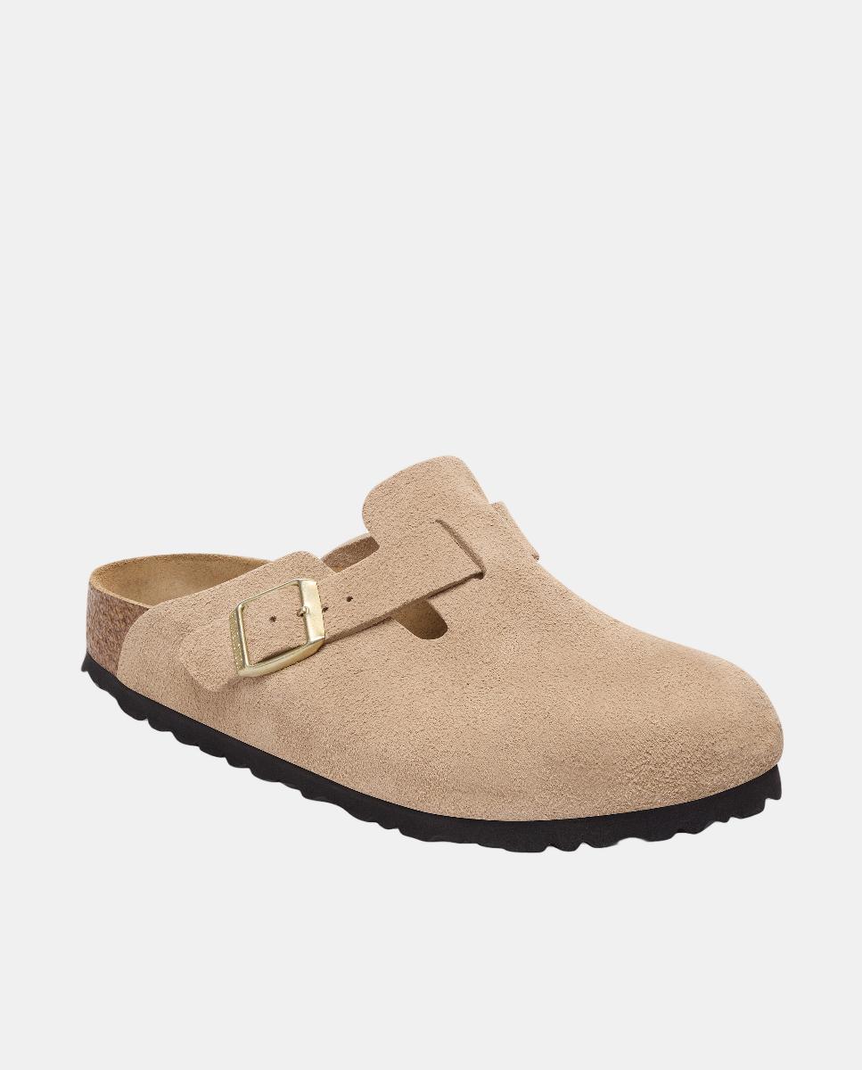 Mules em Camurça Castanho Suave-1