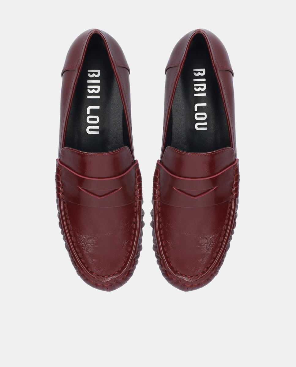 Mocassins de Biqueira Redonda Vermelho-cereja-3