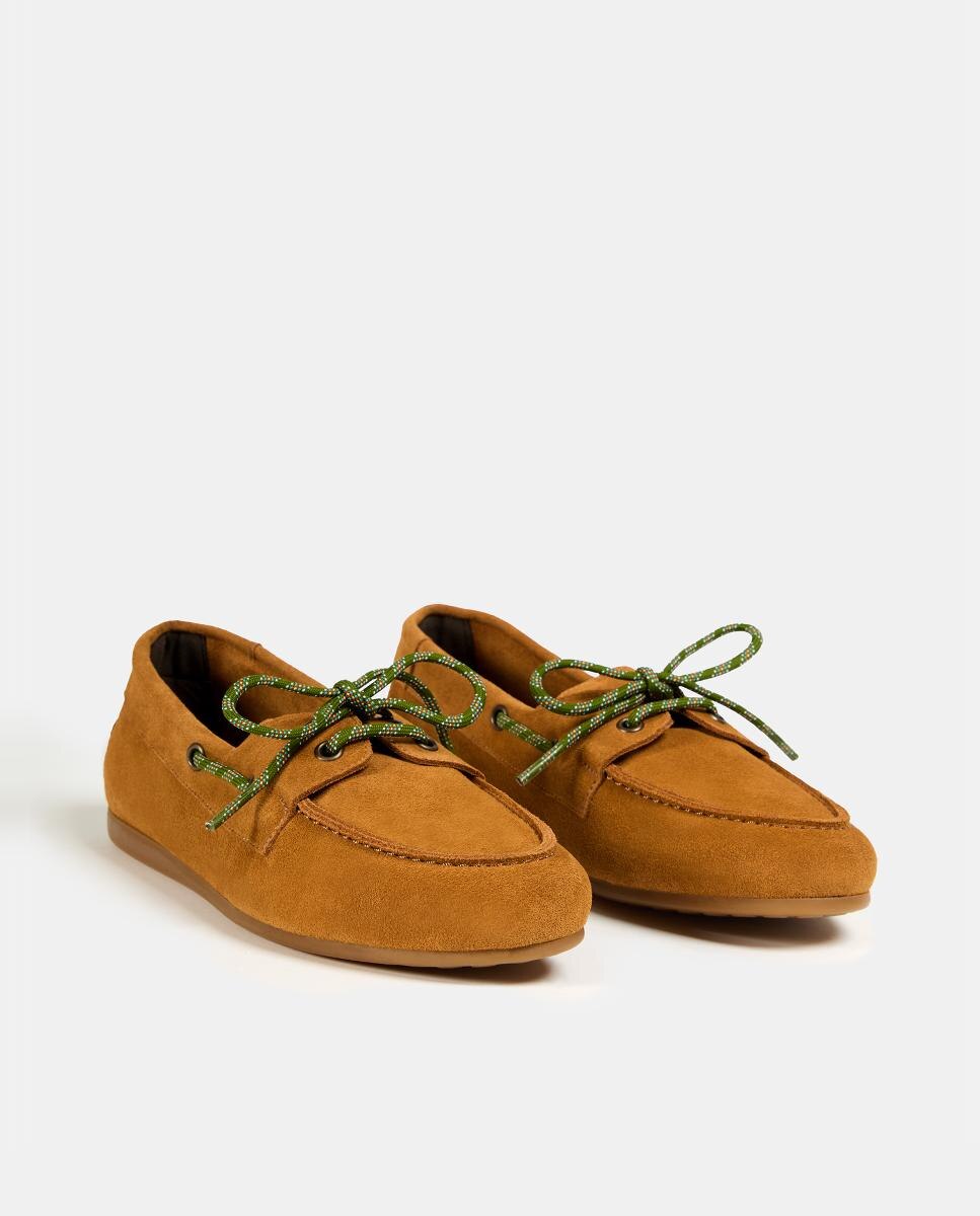 Zapato plano de mujer tipo nautico en piel - Bryan Stepwise - Cuero Cuero-2