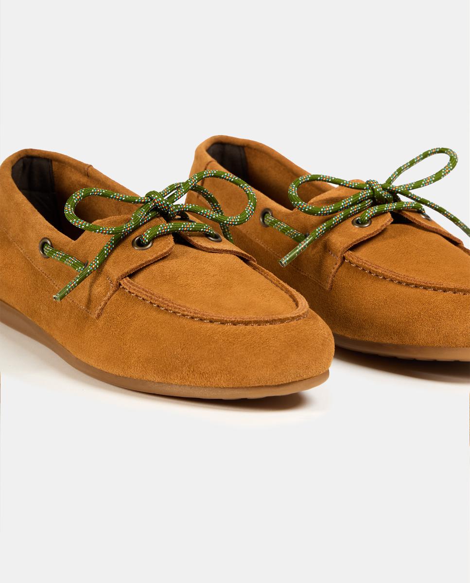 Zapato plano de mujer tipo nautico en piel - Bryan Stepwise - Cuero Cuero-4