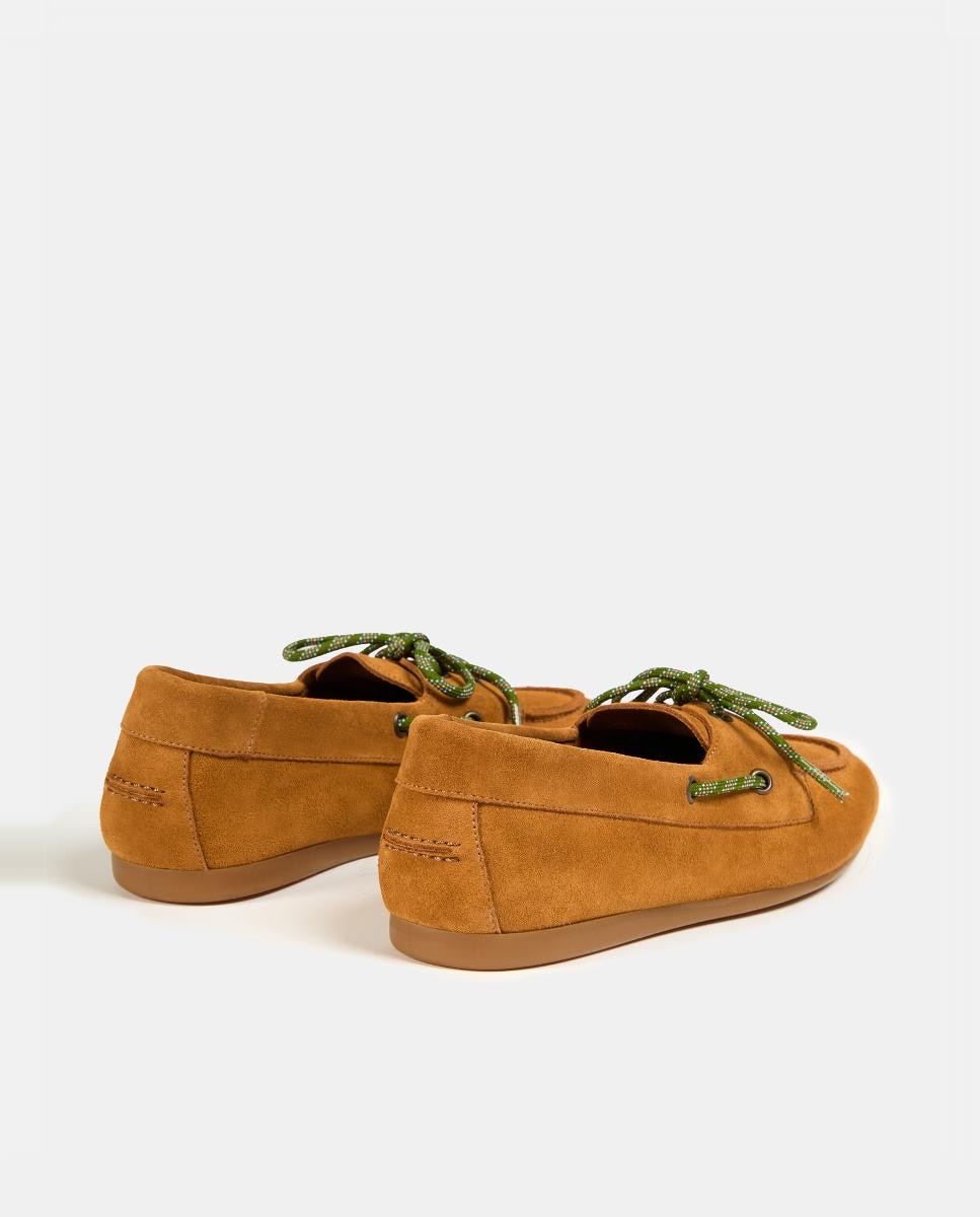 Zapato plano de mujer tipo nautico en piel - Bryan Stepwise - Cuero Cuero-5
