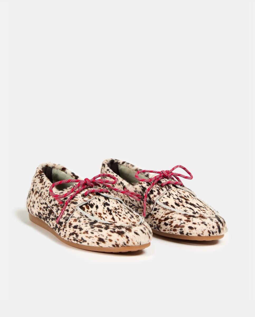 Sapatos Rasos Tipo Náuticos em Pele Multicolor-2