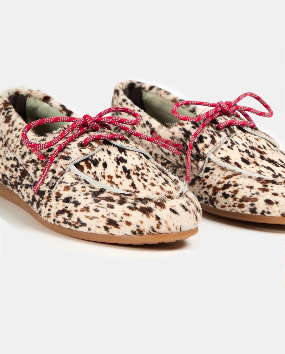 Sapatos Rasos Tipo Náuticos em Pele Multicolor-5
