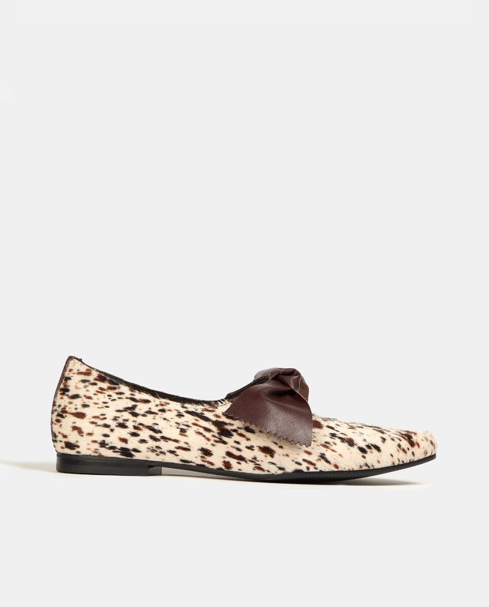 Sapatos de Presilha Rasos com Laço Multicolor-1