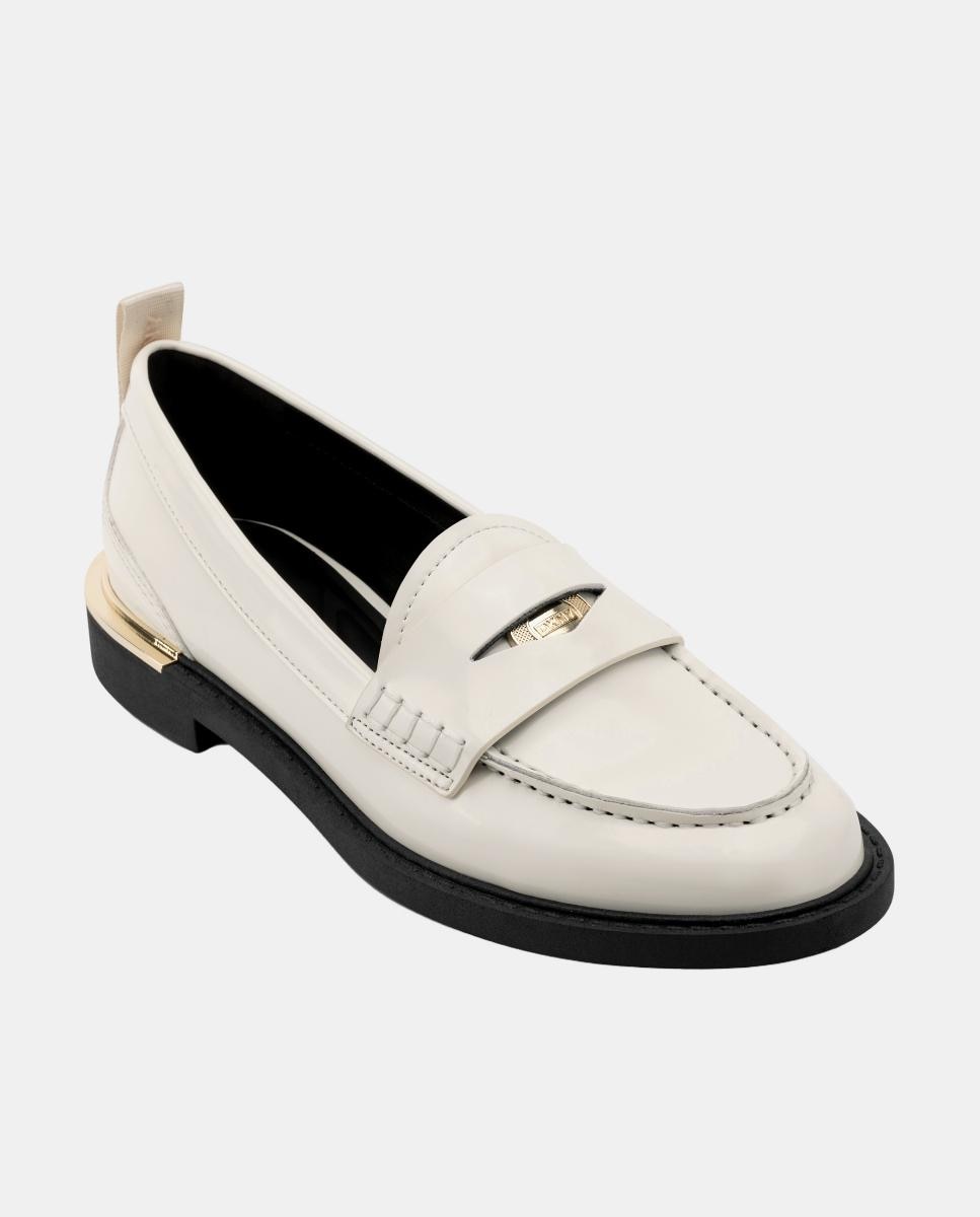 Sapatos Rasos Tipo Mocassins Branco-marfim-2