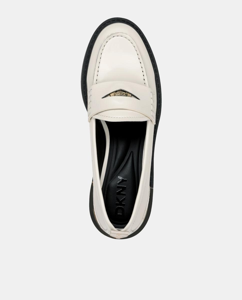 Sapatos Rasos Tipo Mocassins Branco-marfim-3