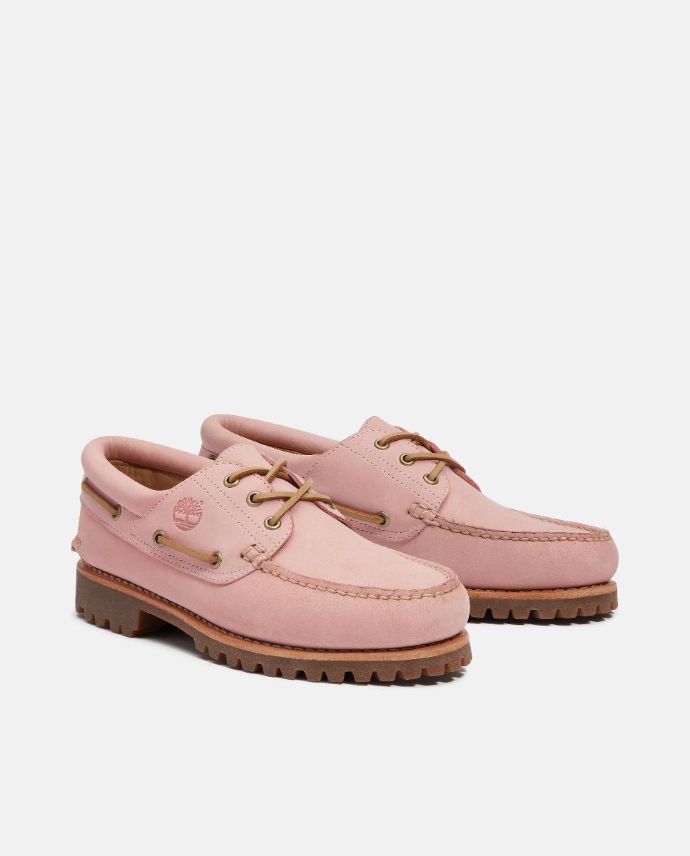 Náuticos de 3 Ilhós Cosidos à Mão Authentic Rosa-claro-4
