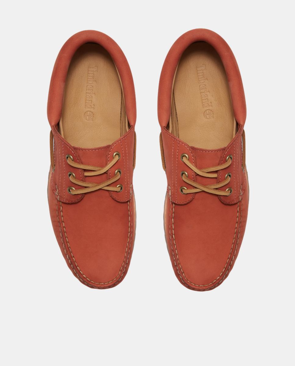 Náuticos de 3 Ilhós Cosidos à Mão Authentic Vermelho-claro-2