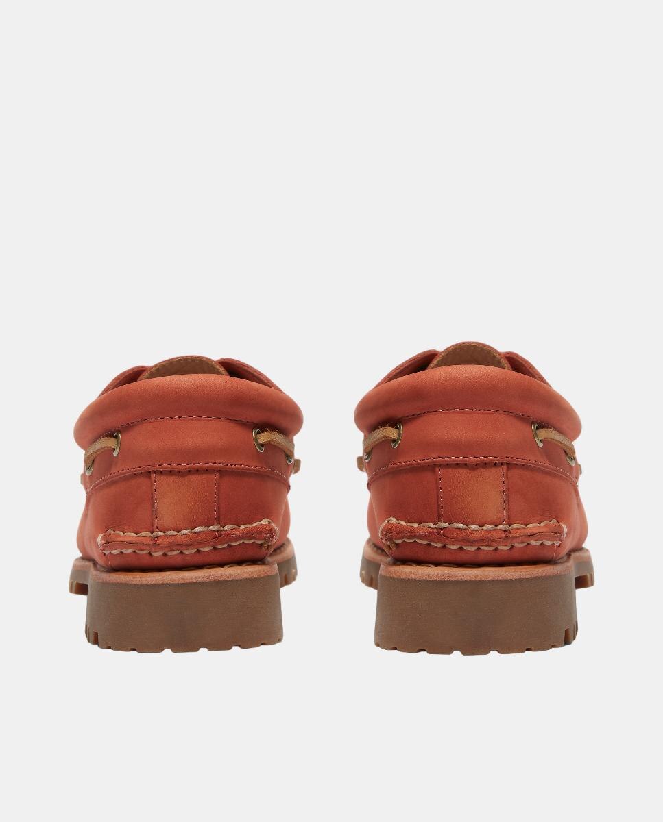 Náuticos de 3 Ilhós Cosidos à Mão Authentic Vermelho-claro-5