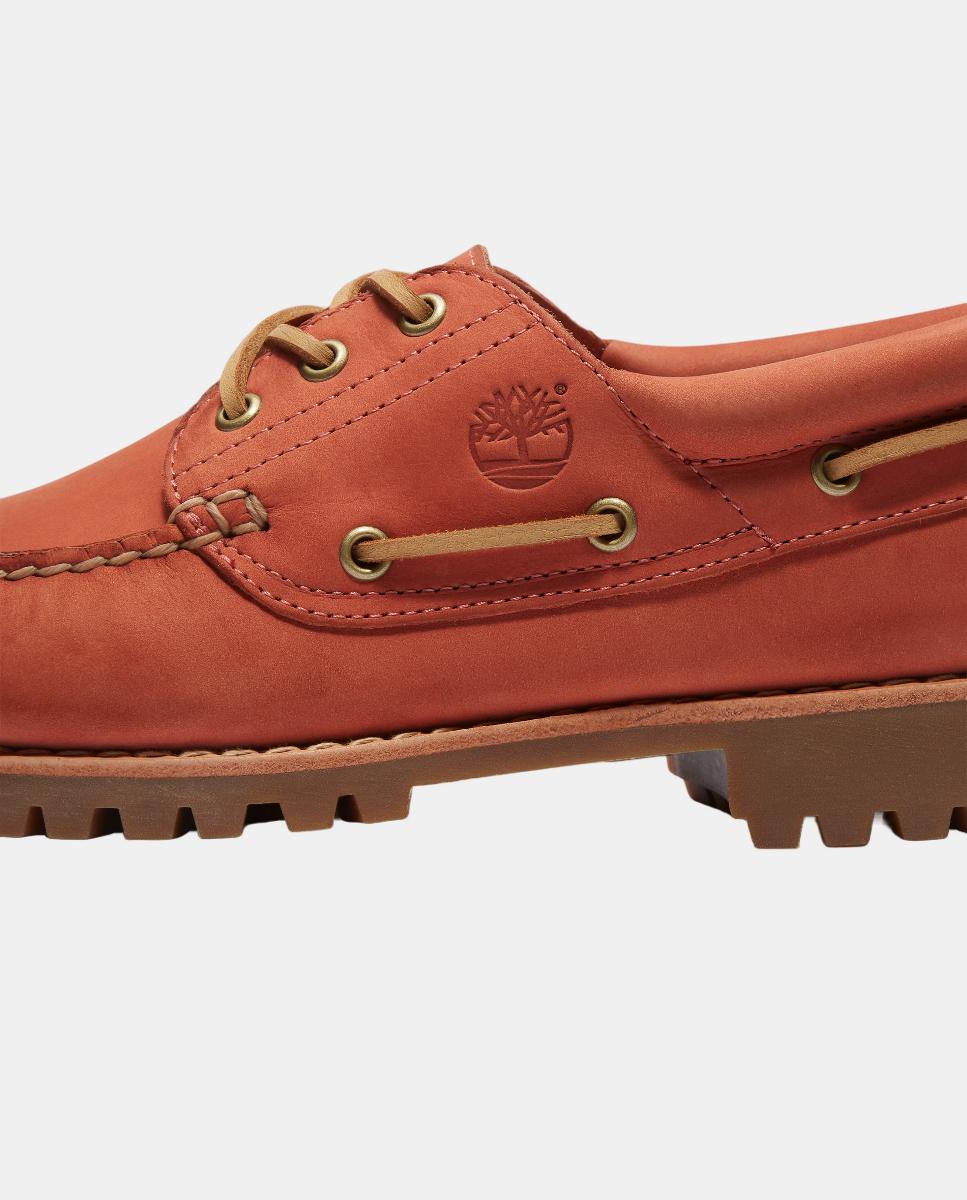 Náuticos de 3 Ilhós Cosidos à Mão Authentic Vermelho-claro-7