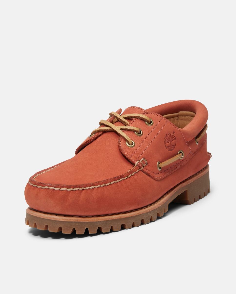 Náuticos de 3 Ilhós Cosidos à Mão Authentic Vermelho-claro-9