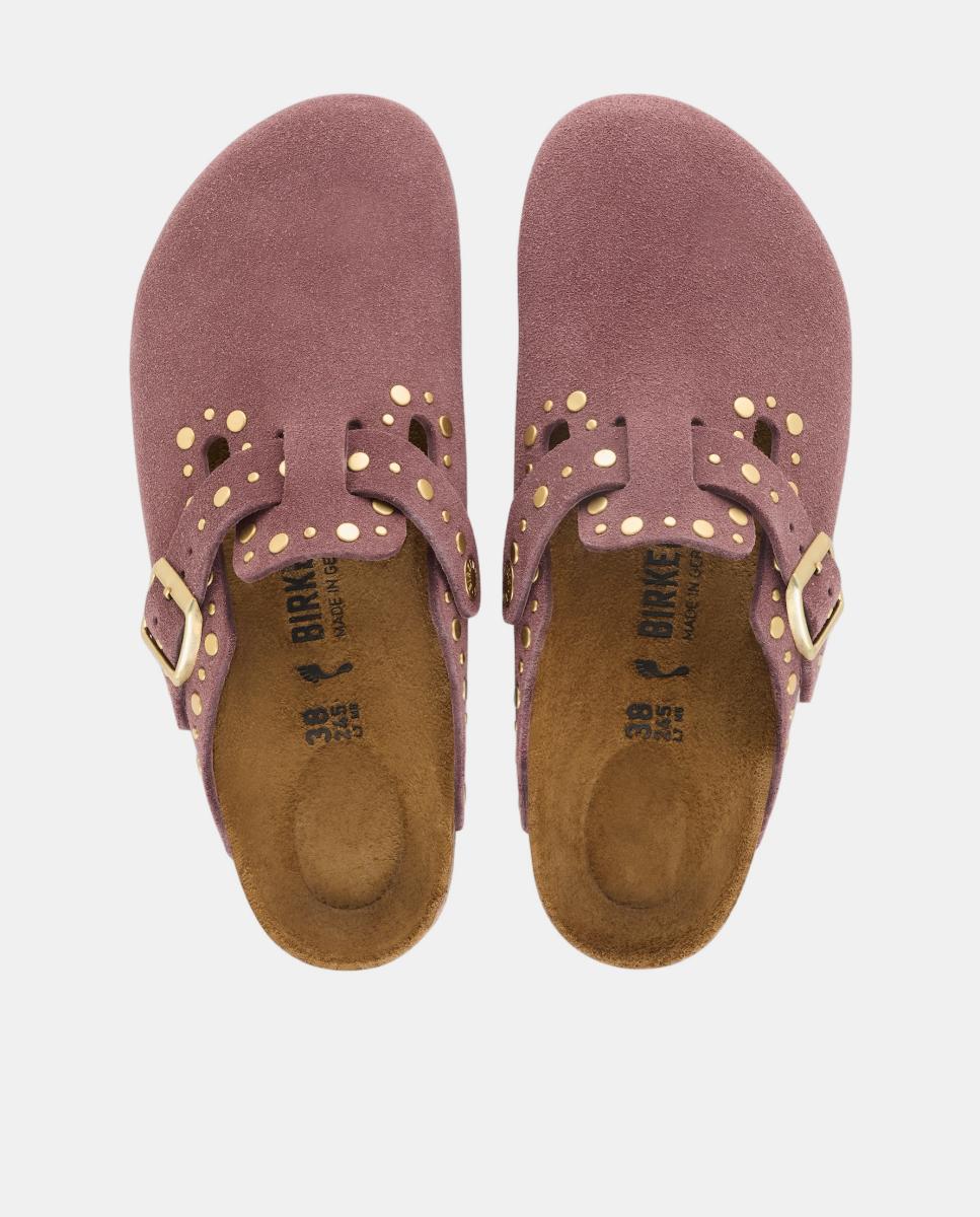 Zueco de mujer en ante y tachas - Birkenstock - Morado Morado-2
