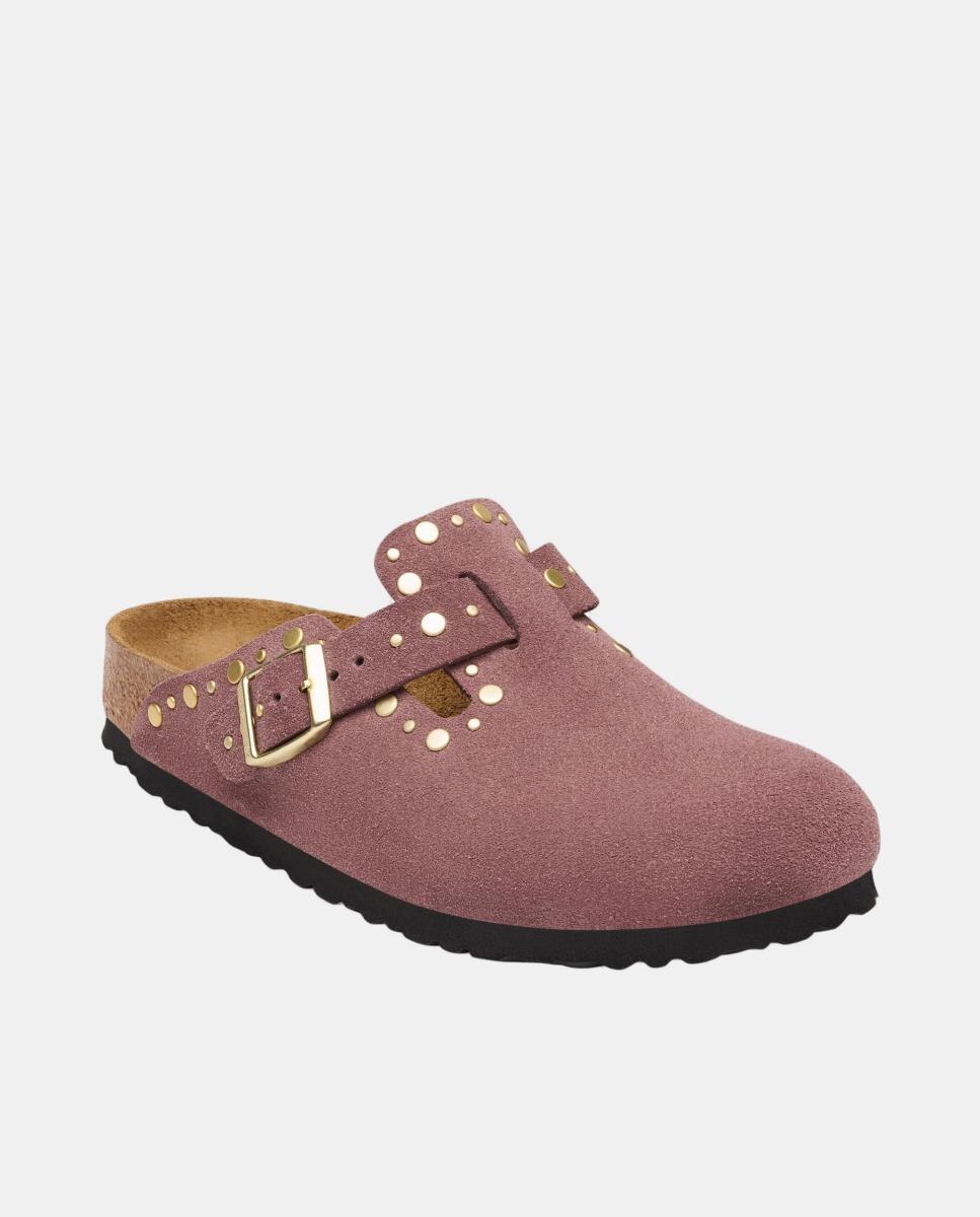 Zueco de mujer en ante y tachas - Birkenstock - Morado Morado-3