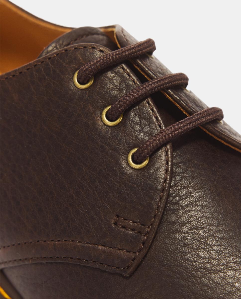 Sapatos 1461 de mulher em pele Ambassador Castanho-escuro-4
