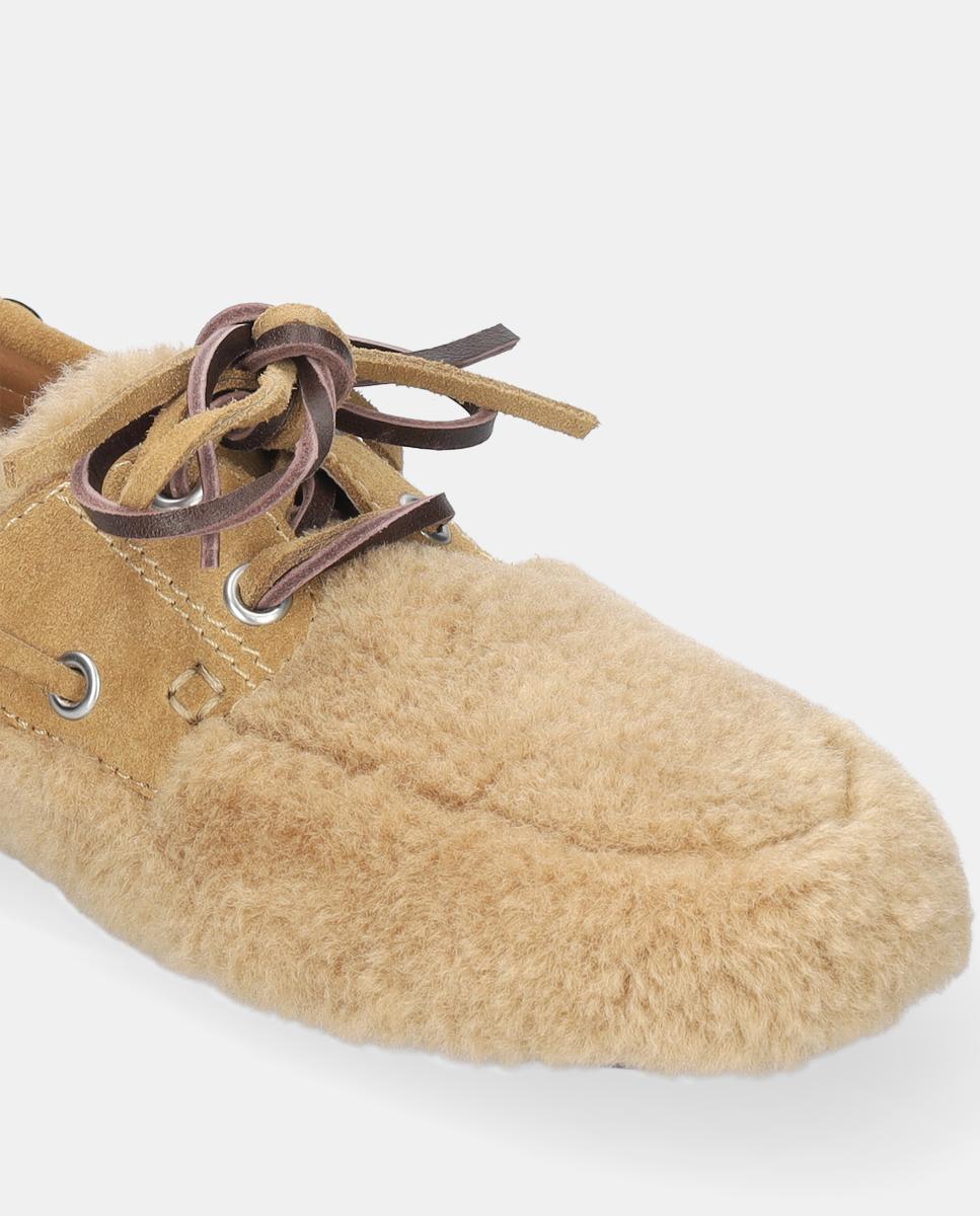 Botins em Pele com Salto de Bloco Castanho-3