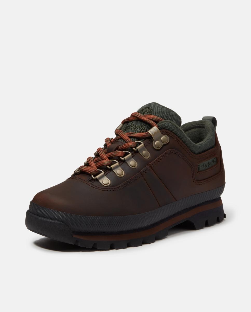 Sapatos com Atacadores Euro Hiker em Pele Castanho-escuro-9