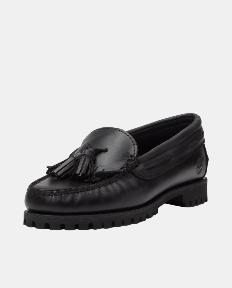 Mocassins com Borlas Authentic em Pele Preto-10