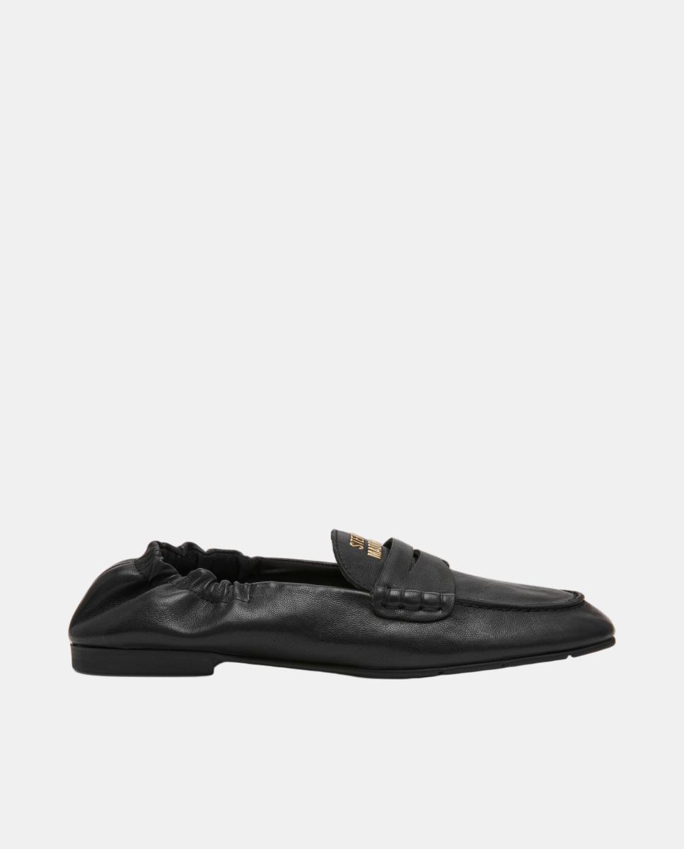 Imagen 0 de Mocasín slipper newbury mujer de piel y fruncido Negro