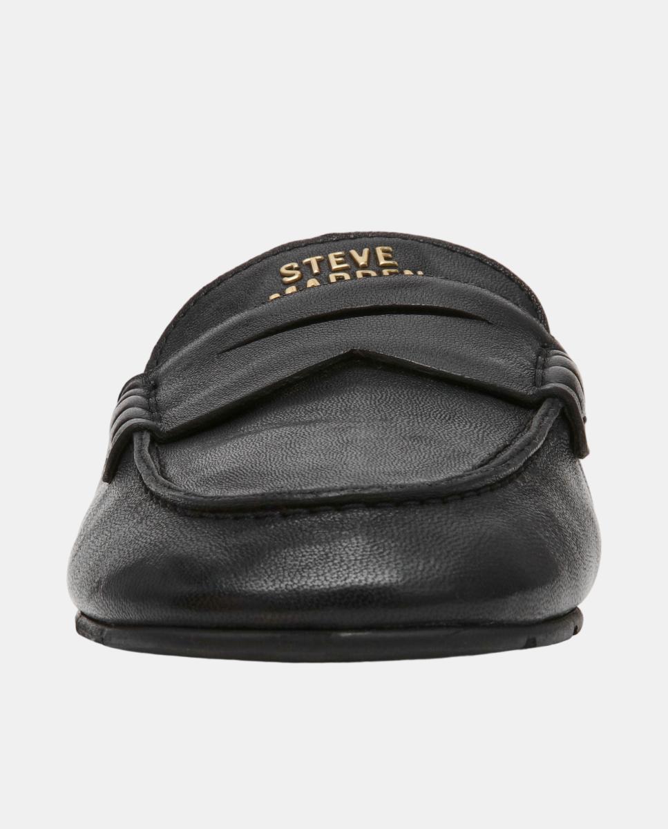 Mocasín slipper newbury mujer de piel y fruncido - Steve Madden - Negro Negro-4