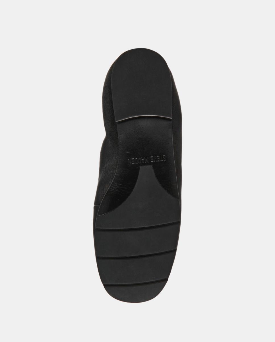 Mocasín slipper newbury mujer de piel y fruncido - Steve Madden - Negro Negro-7