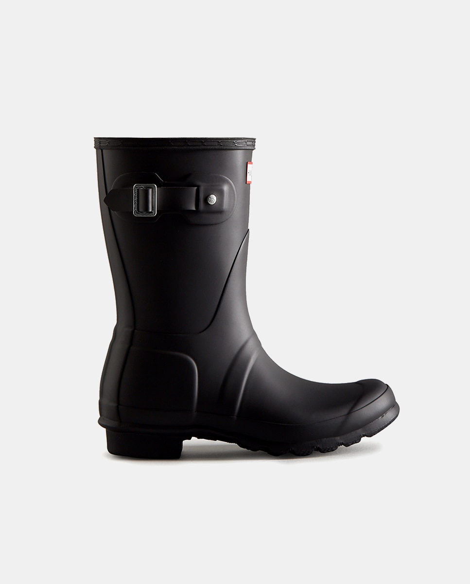 Hunter - Botas de agua de mujer original short con detalle de hebilla.