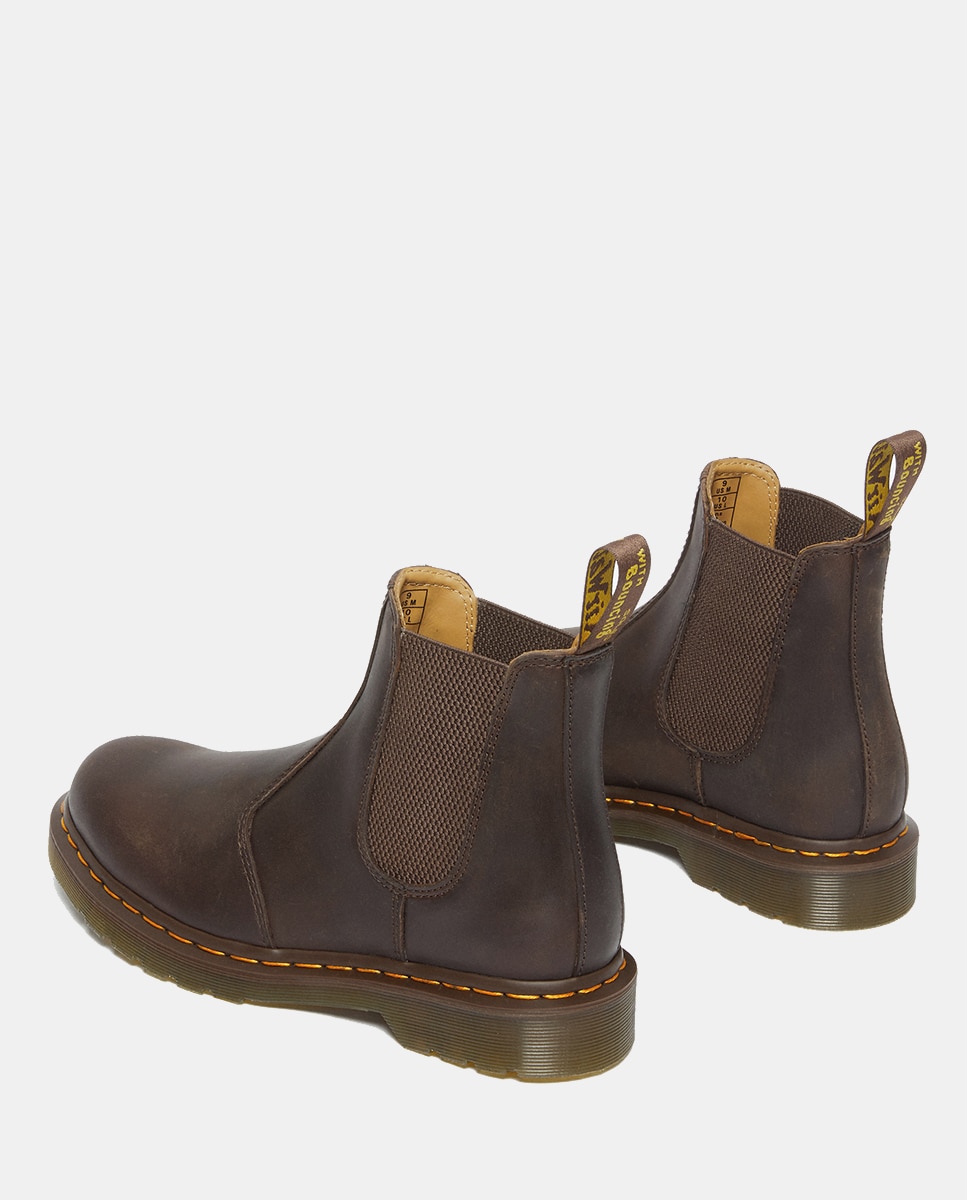 Botas Chelsea 2976 Yellow Stitch em Pele Crazy Horse Castanho-escuro-4