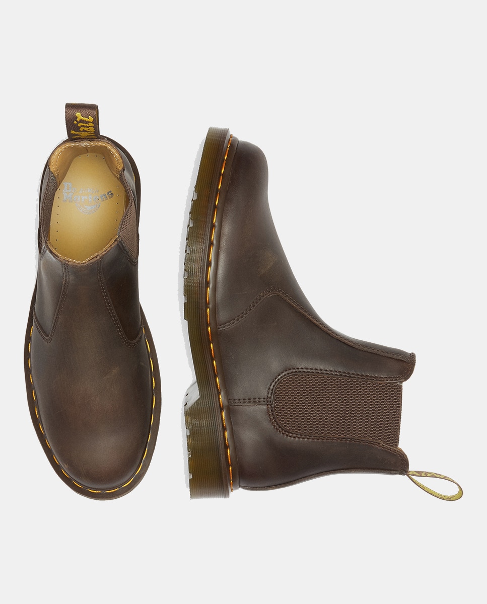 Botas Chelsea 2976 Yellow Stitch em Pele Crazy Horse Castanho-escuro-7