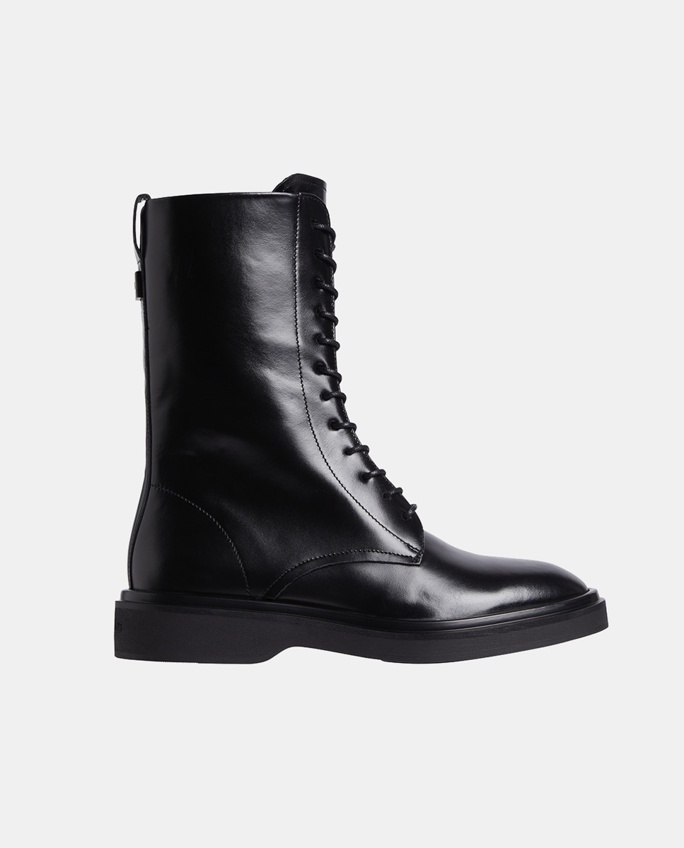 Botins em Pele Preto-1