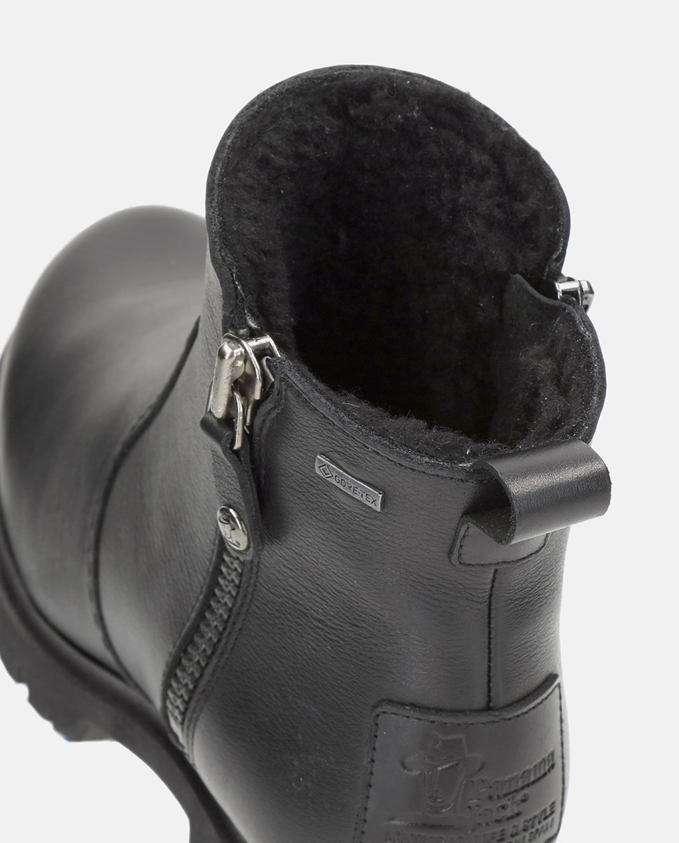 Botins em Pele e com Forro de Goretex Preto-6
