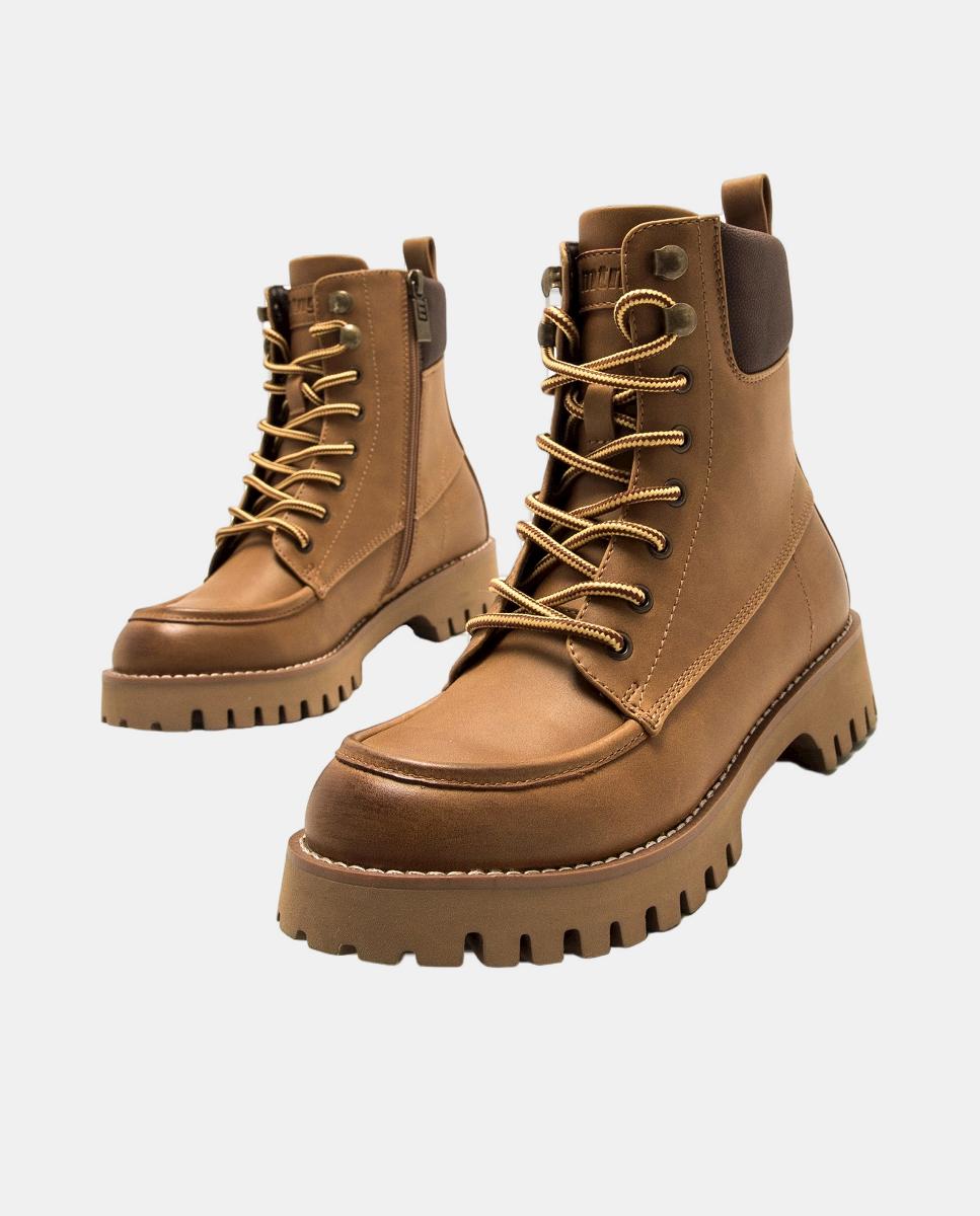 Botins Lenox com Sola Dentada Mostarda-4