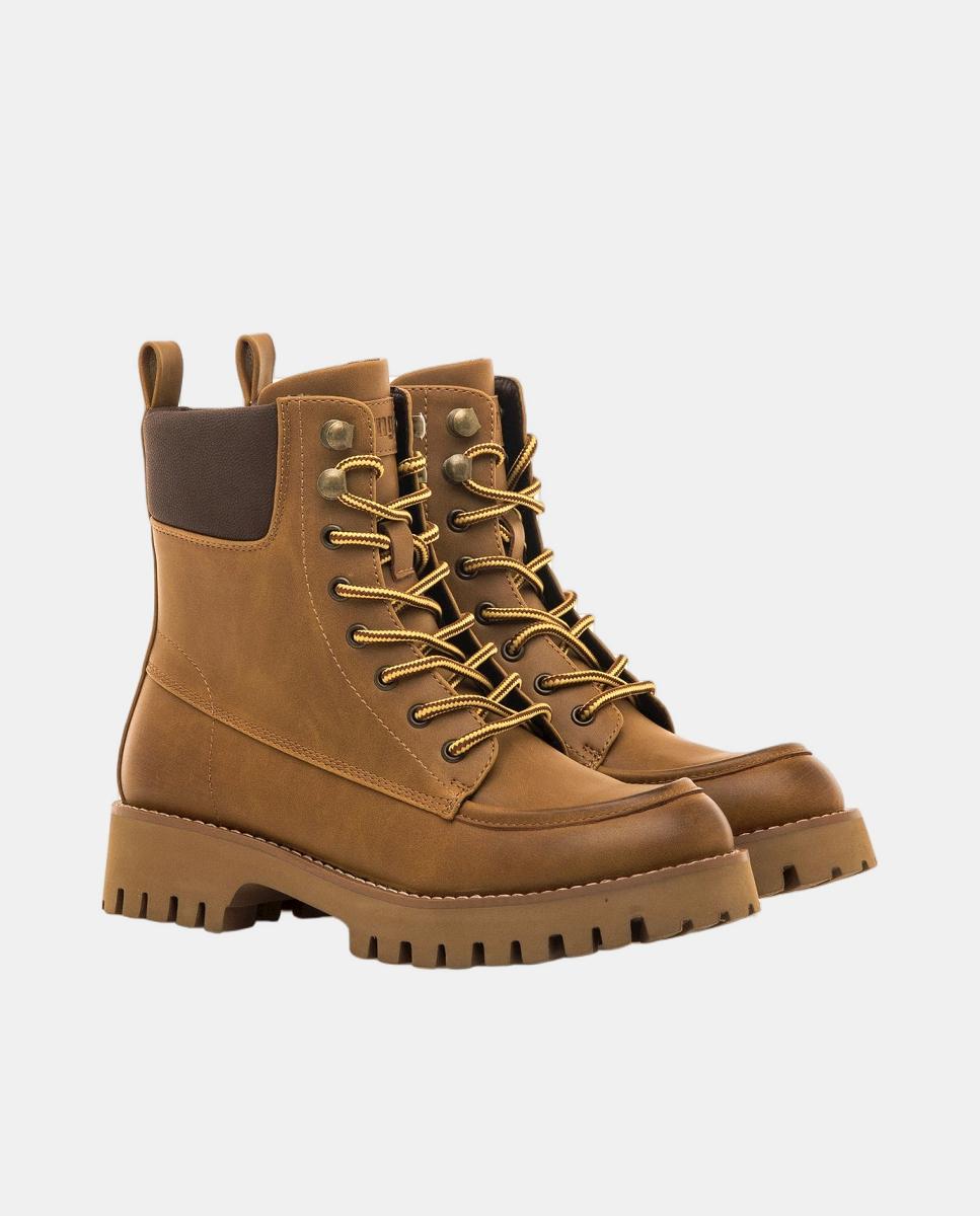 Botins Lenox com Sola Dentada Mostarda-7