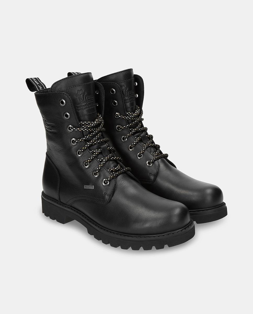Botas em Pele e com Forro de Goretex Preto-5