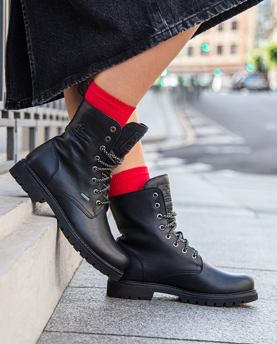 Botas em Pele e com Forro de Goretex Preto-9