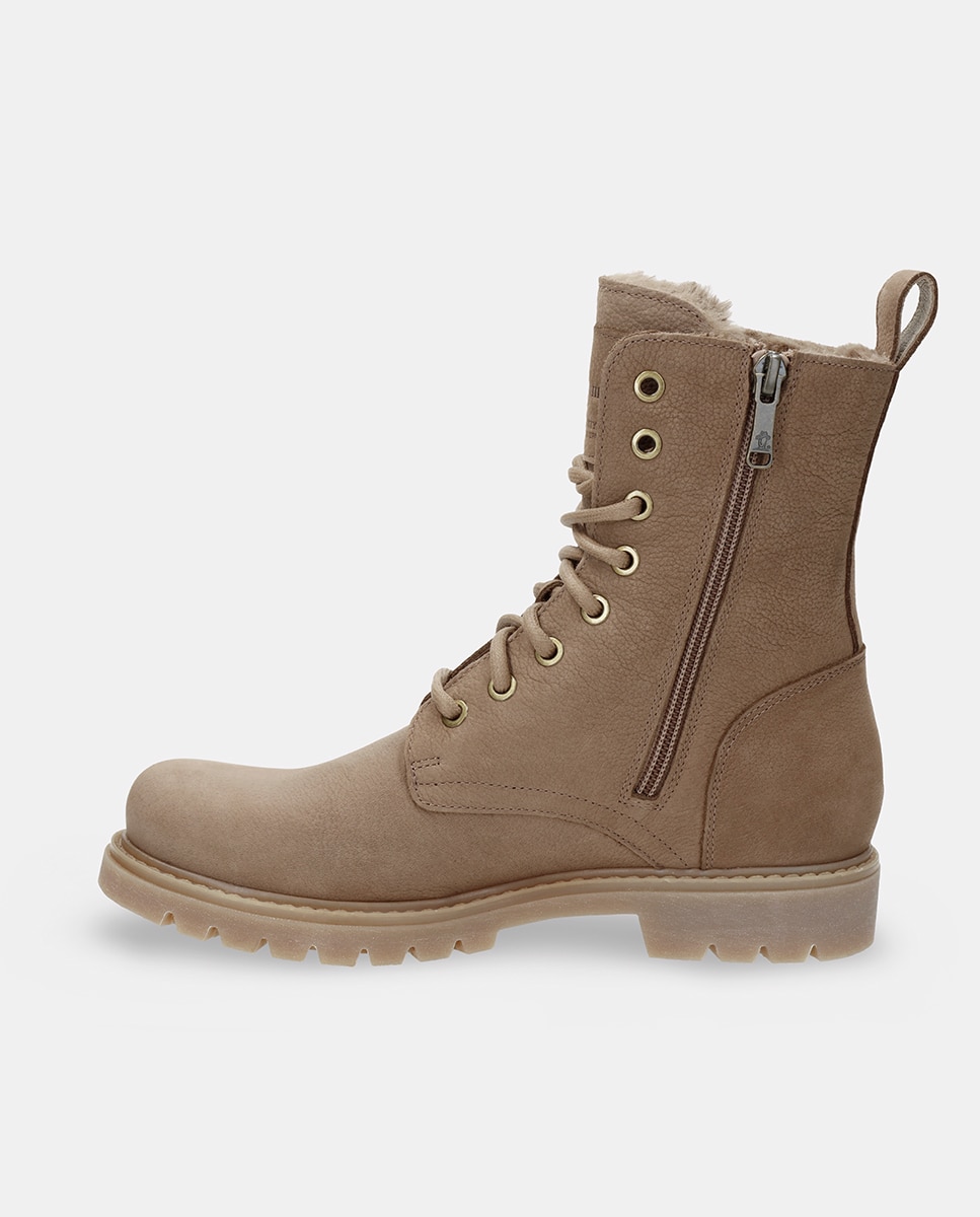 Botas em Pele e com Forro de Pelo Sintético Cinzento-7