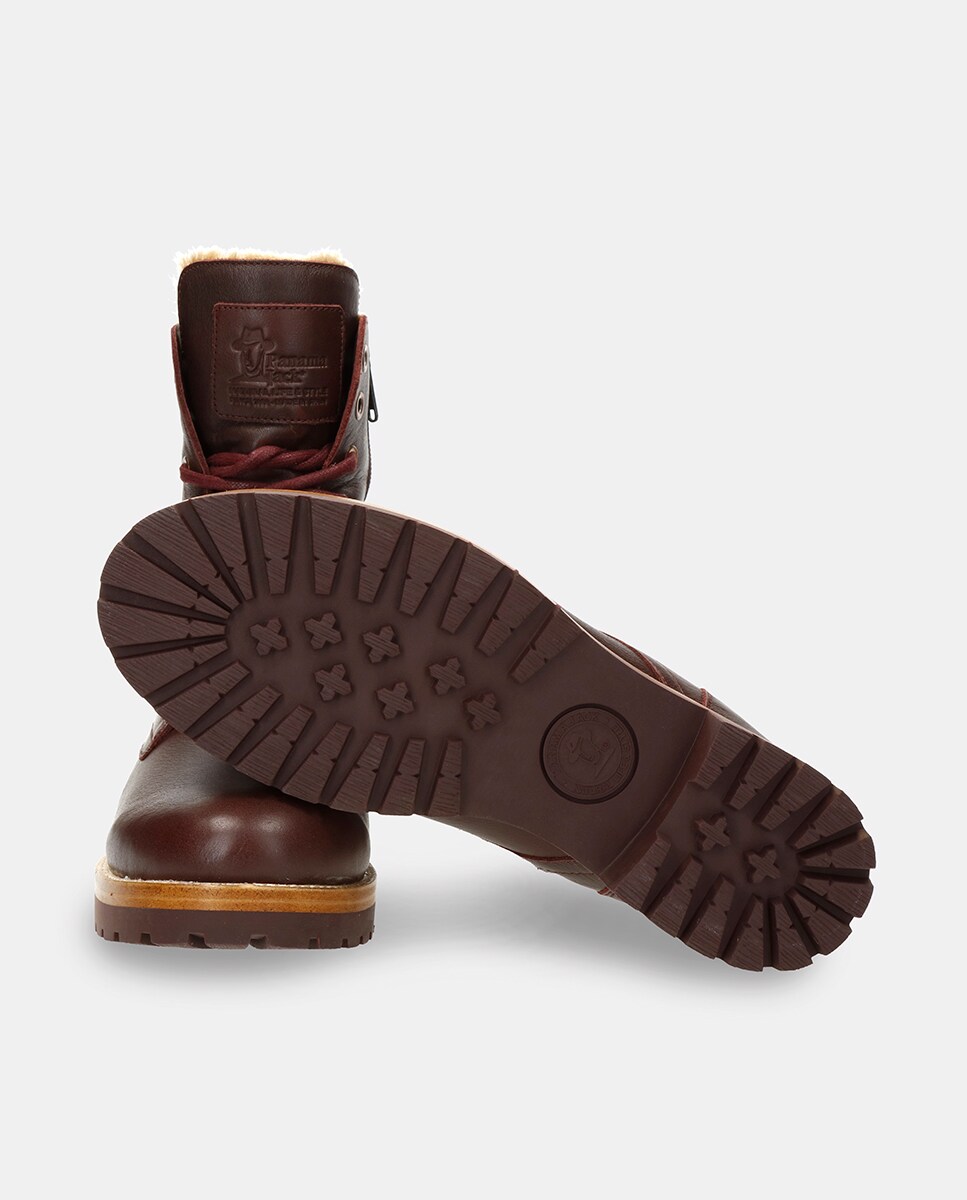 Botas em Pele e com Forro de Pelo Sintético Vermelho/Grená-3