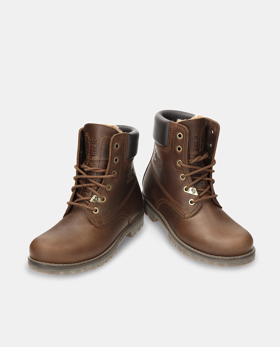 Botas em Pele e com Forro de Pelo Sintético Couro-2
