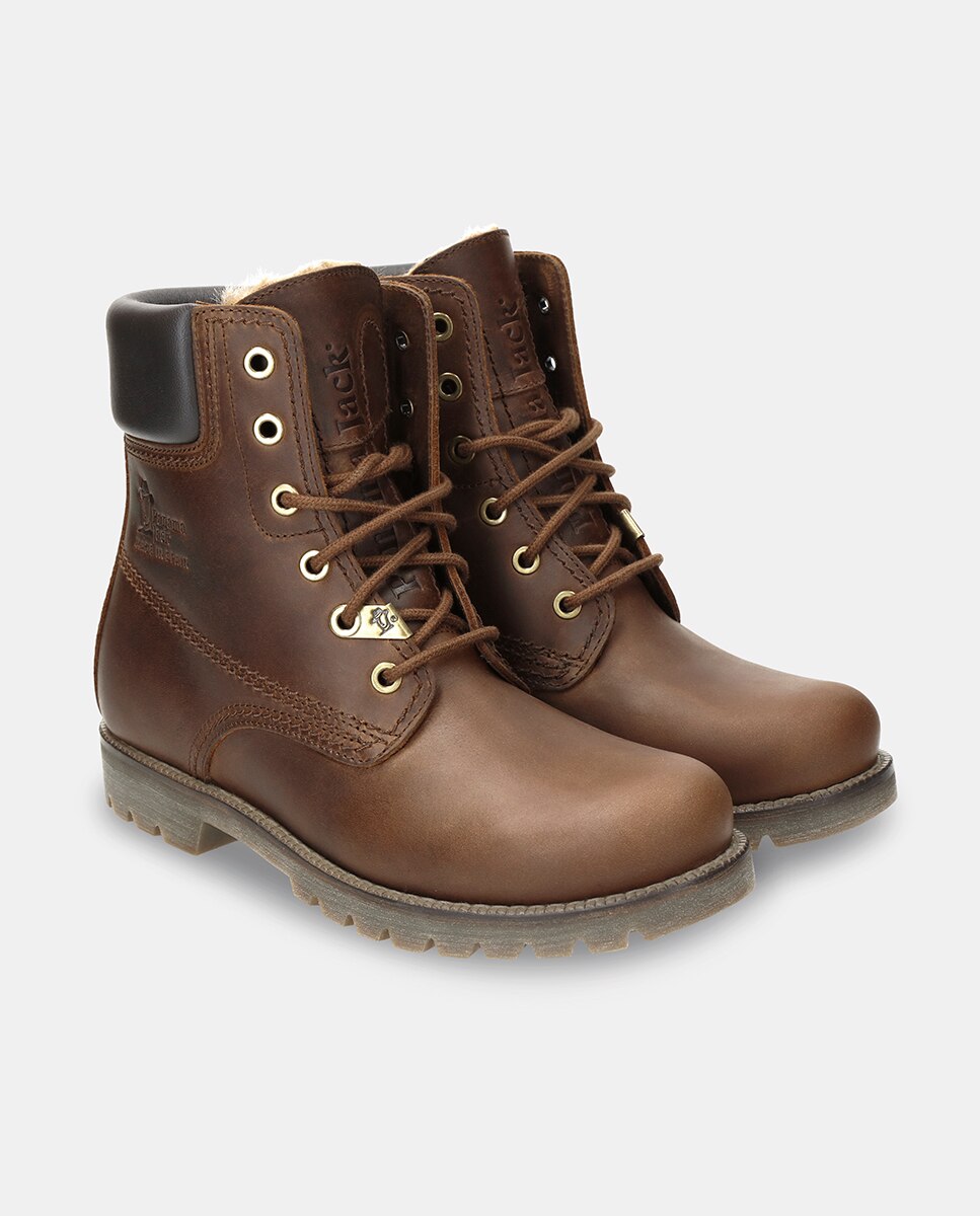 Botas em Pele e com Forro de Pelo Sintético Couro-4