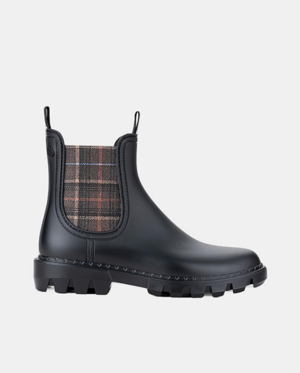 Imagem 0 de Galochas Tipo Botins com Puxadores com Elástico Escocês - Preto