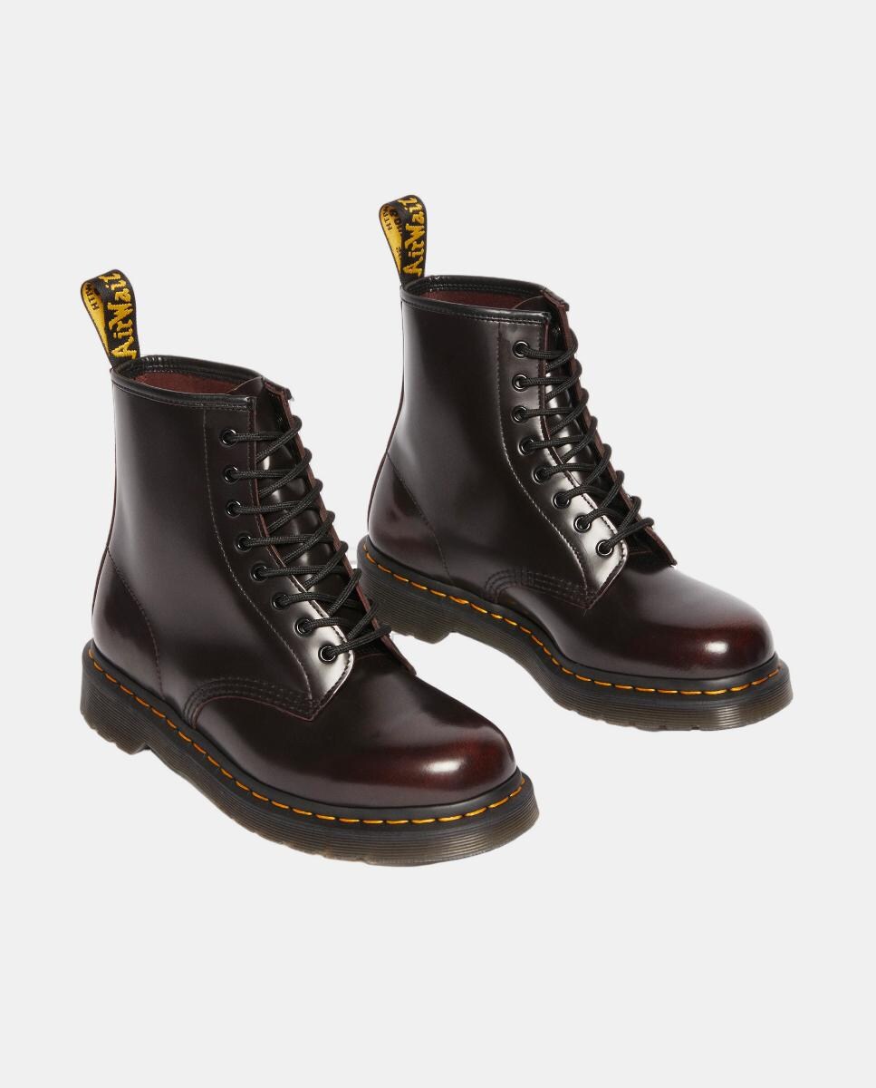 Botas 1460 em Pele Vermelho-cereja-3