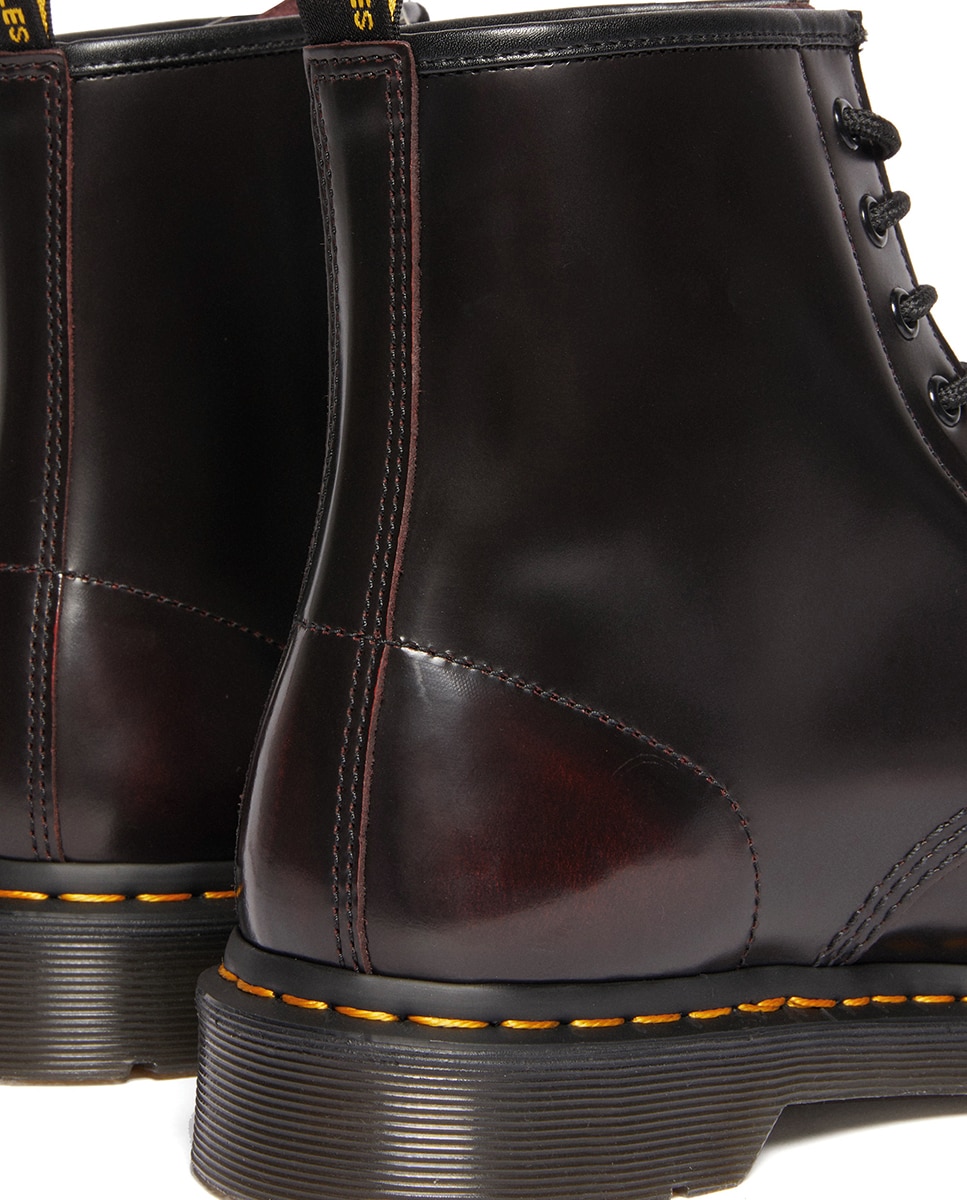 Botas 1460 em Pele Vermelho-cereja-7