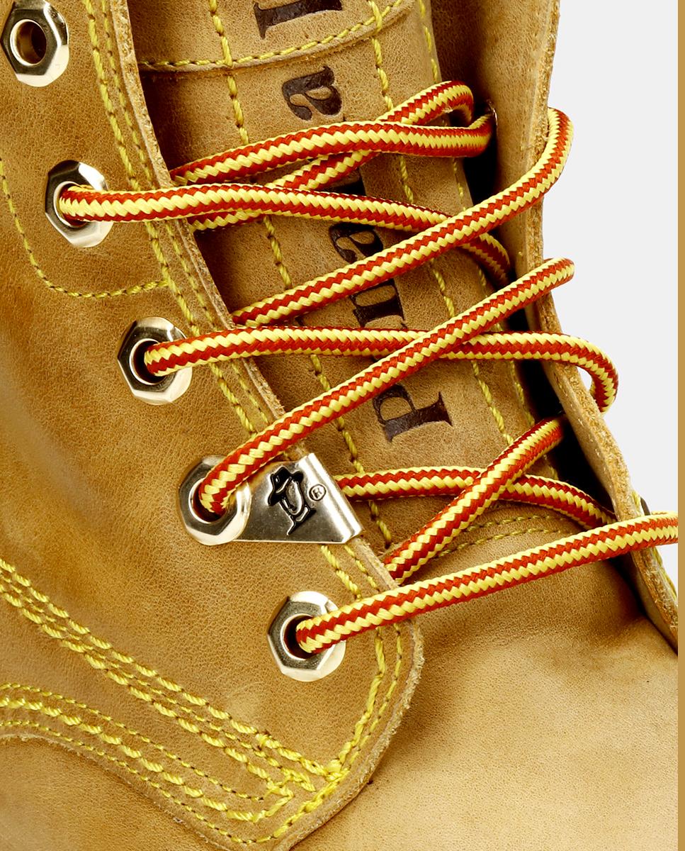 Botas em Pele e com Forro em Pele Amarelo Camel-6