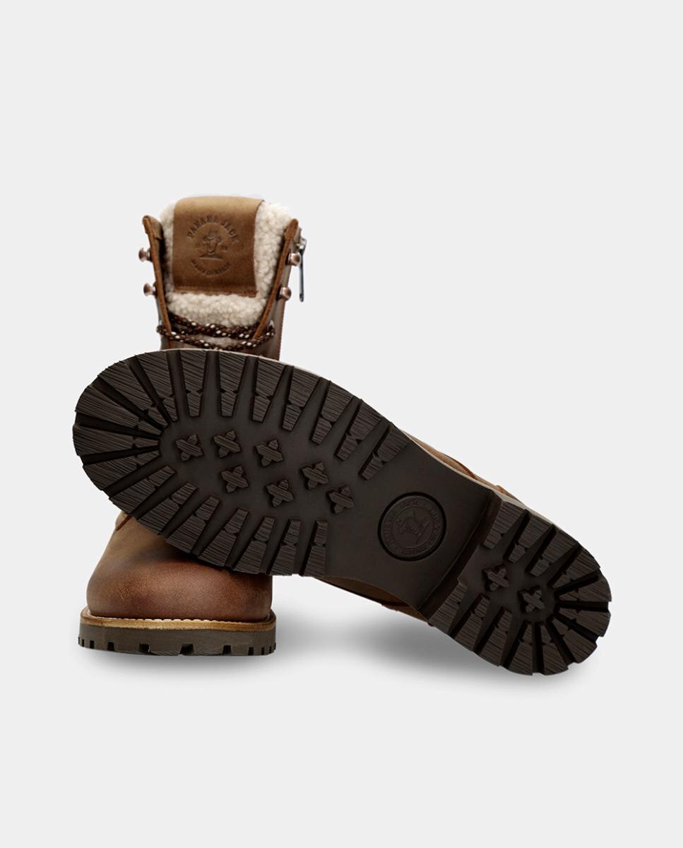 Botas de mujer en piel con forro de pelo sintético - Panama Jack - Cuero Cuero-3