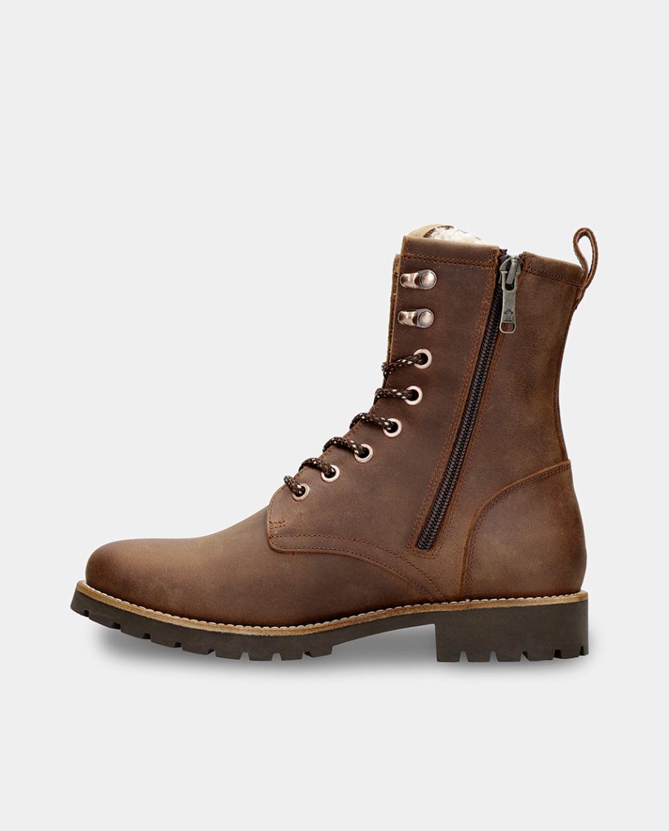 Botas de mujer en piel con forro de pelo sintético - Panama Jack - Cuero Cuero-4