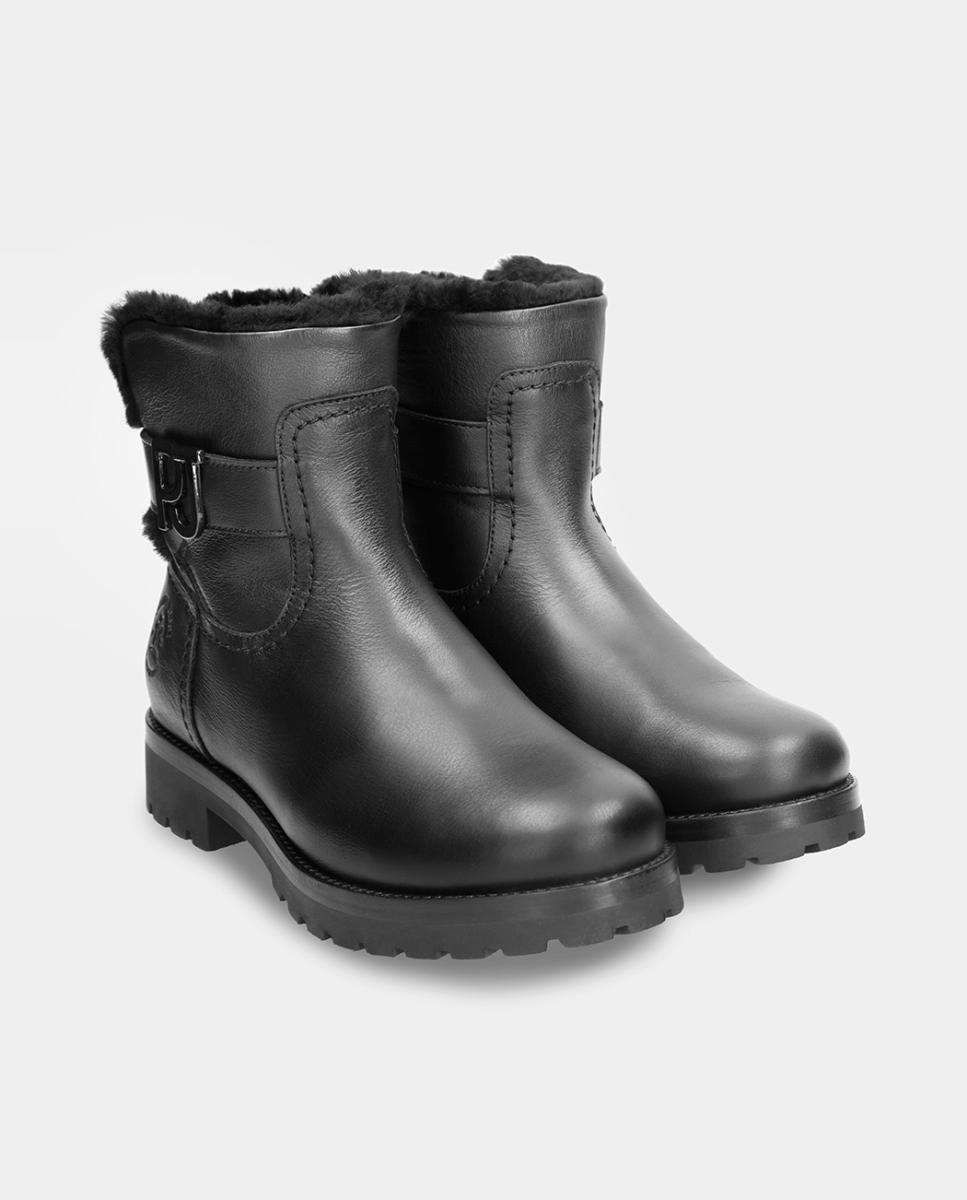 Botas de mujer en piel con forro de pelo sintético - Panama Jack - Negro Negro-6