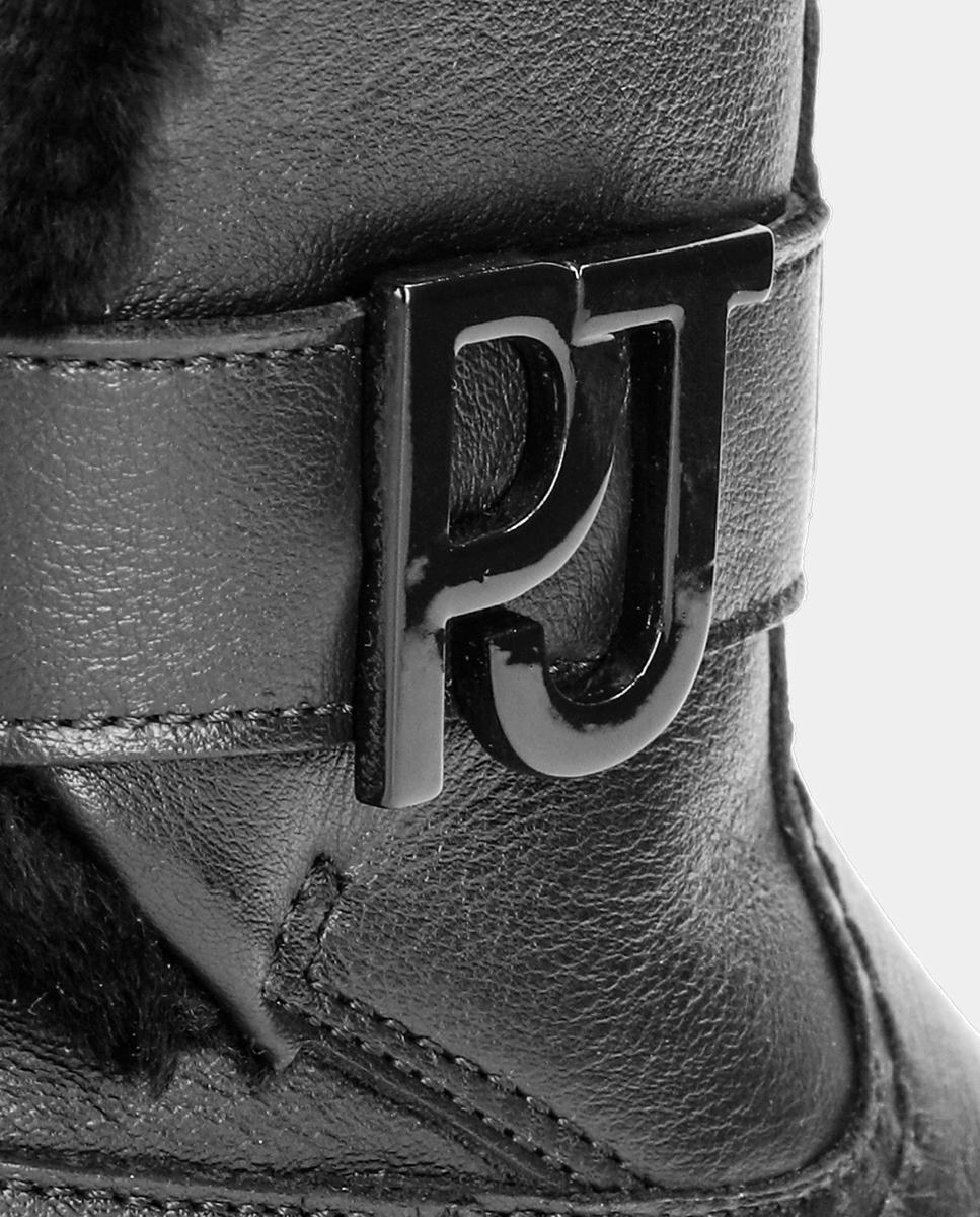 Botas de mujer en piel con forro de pelo sintético - Panama Jack - Negro Negro-7