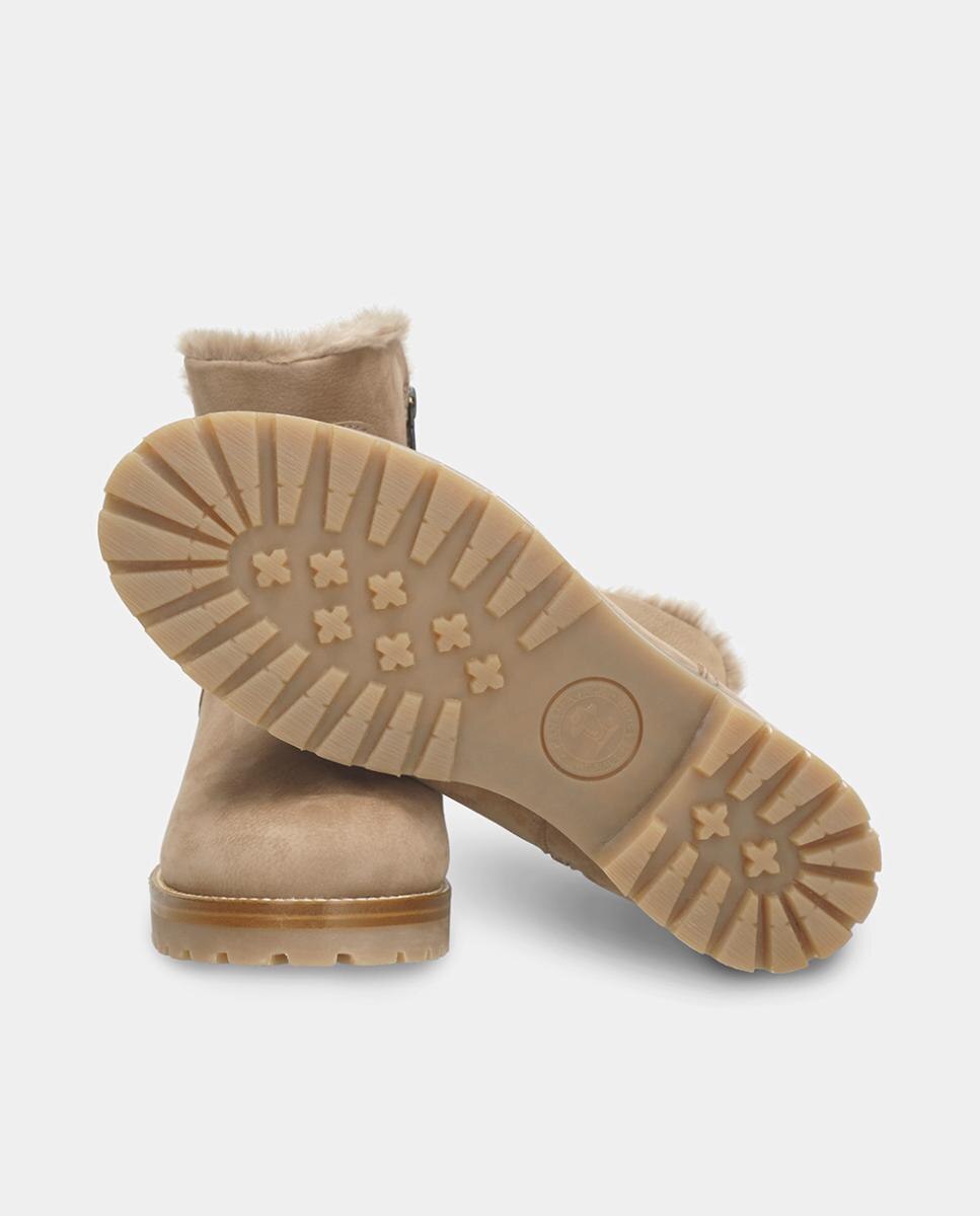 Botas de mujer en piel con forro de pelo sintético - Panama Jack - Beige Beige-3