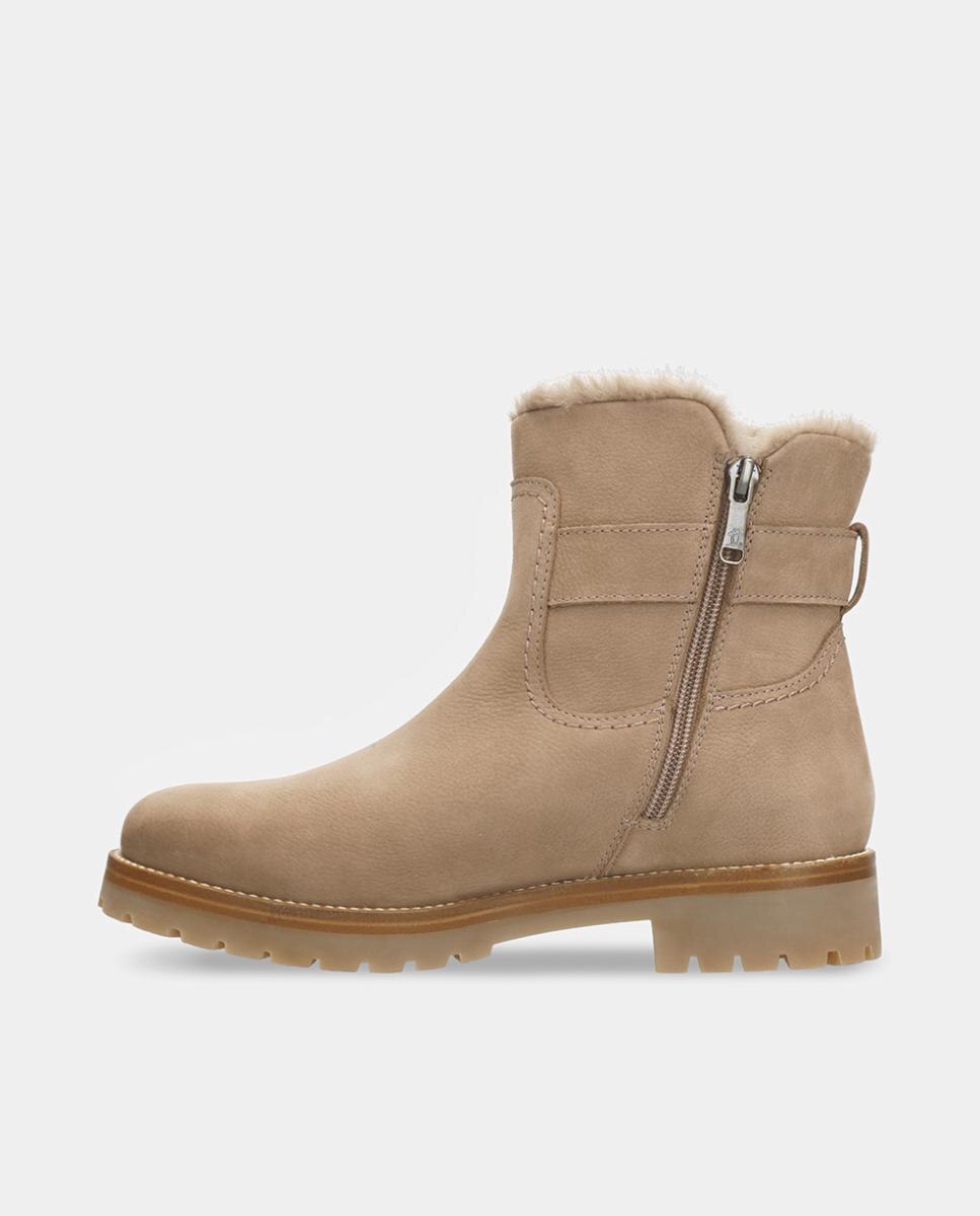 Botas de mujer en piel con forro de pelo sintético - Panama Jack - Beige Beige-4
