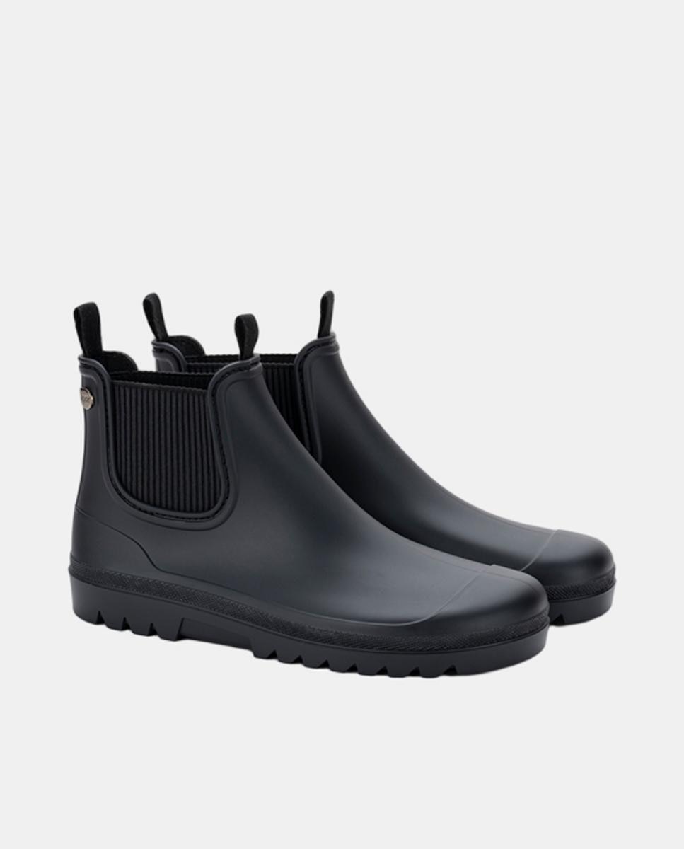 Galochas Tipo Botins Estilo Chelsea Mate Barefoot Preto-2