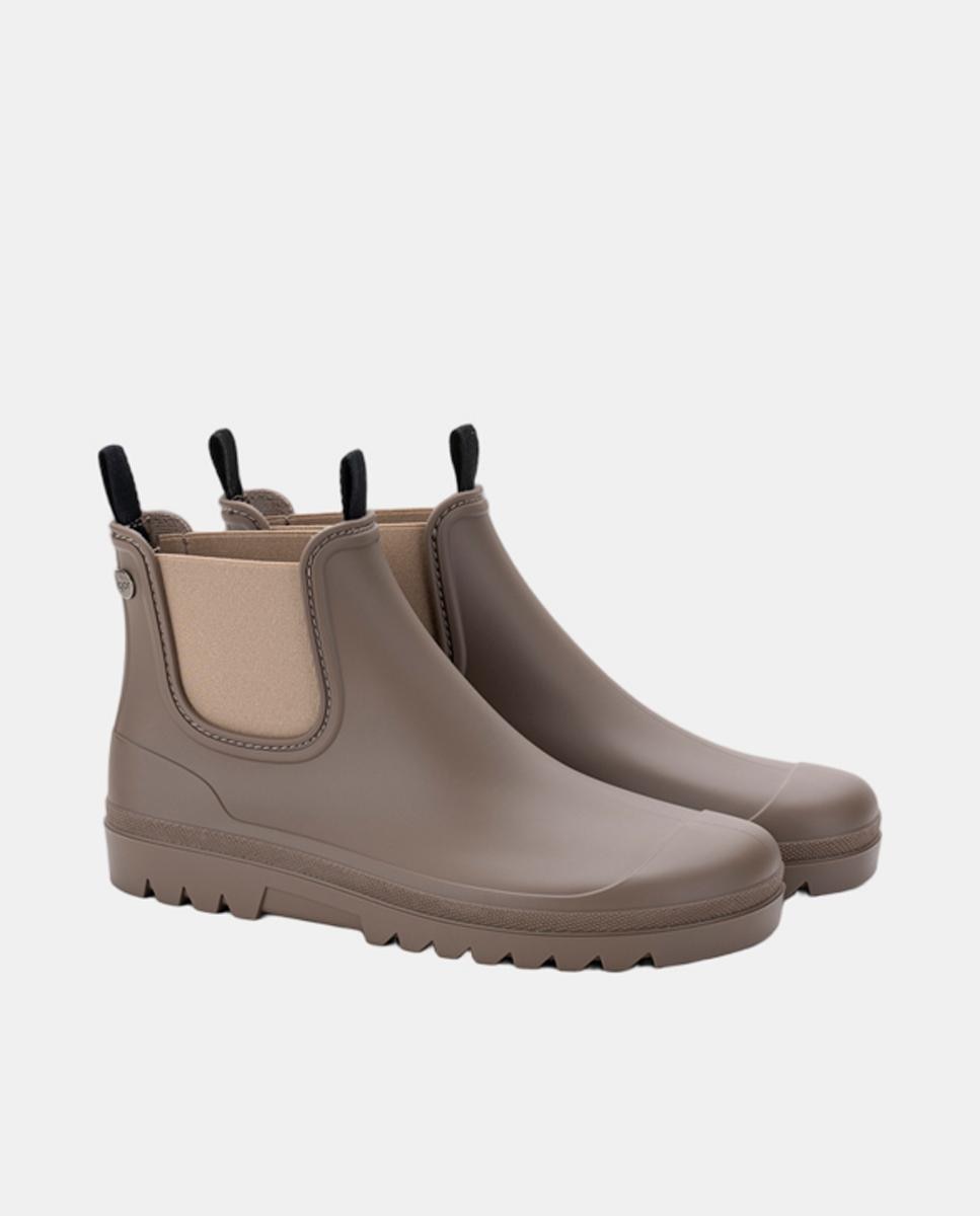 Galochas Tipo Botins Estilo Chelsea Mate Barefoot Castanho taupe-2