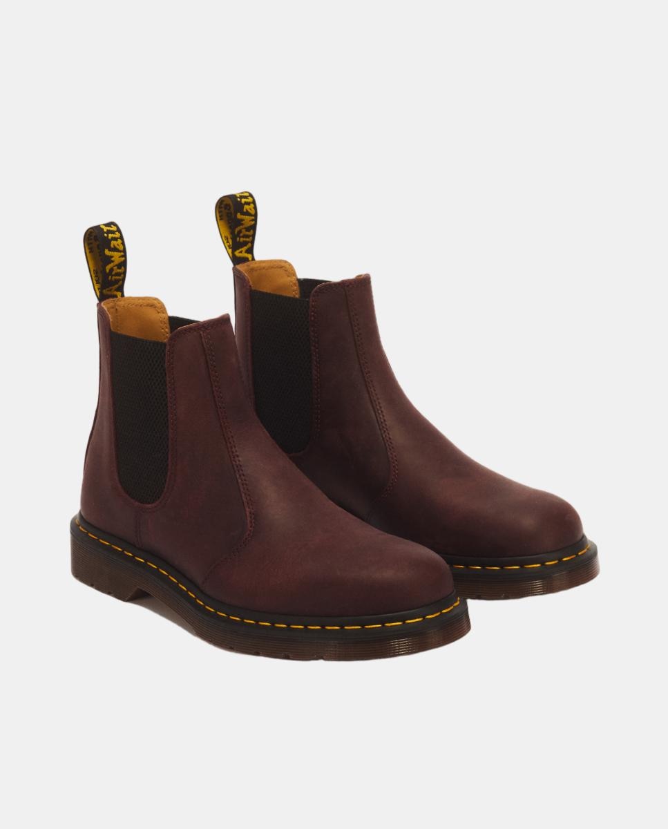 Botas Chelsea 2976 de mulher em pele arcadia Vermelho-cereja-2